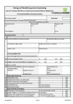 Antrag auf Gewährung einer Zuwendung – Forstwirtschaftliche Zusammenschlüsse